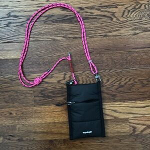 Custom TOPOLOGIE CELL PHONE Phone Sacoche black pink - fits phone 4x7